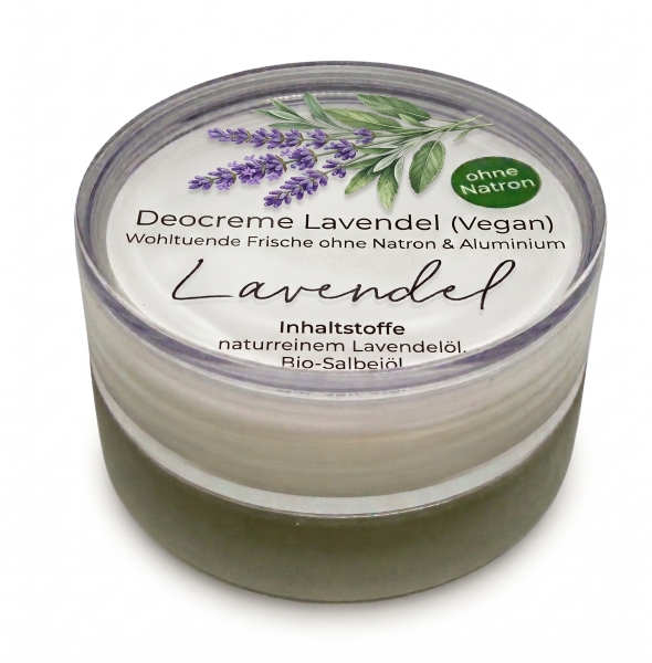 Deocreme Lavendel (Vegan) – Wohltuende Frische ohne Natron & Aluminium