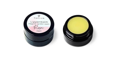 Handgemachte Lippenbalsam mit Rosenwachs, Jojobaöl und Sheabutter- vegan – Nachhaltige Schweizer Naturkosmetik