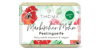 Handgemachte Märkische Mohnölseife mit Kakaobutter-vegan – Nachhaltige Schweizer Naturkosmetik